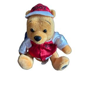 Winnie the Pooh Walt Disney World Plush 2003 6" Baseball Hat Red Jacket Vintage